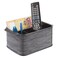 mDesign Storage Organizer Caddy for TV Remote Controls Magazines  Black