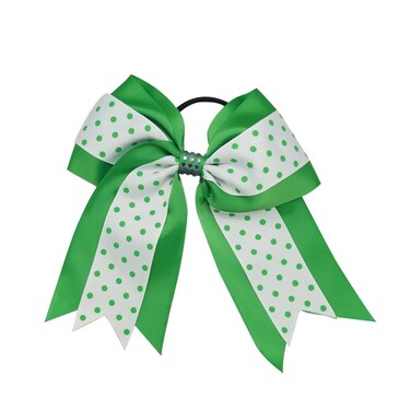 Sports Novelties Hair Bow Ties GreenWhite