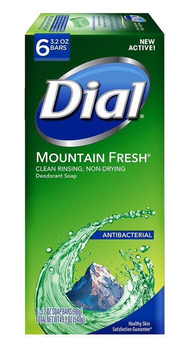 Dial Antibacterial Bar Soap Mountain Fresh 32 Ounce 6 Bars
