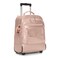 Kipling Sanaa Large Metallic Rolling Backpack Rose Gold Metallic