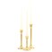 Koyal Wholesale Gold Taper Candle Holder Set of 3 Candlestick Set Tall Candle Holders