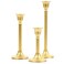 Koyal Wholesale Gold Taper Candle Holder Set of 3 Candlestick Set Tall Candle Holders