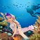Mermaid Doll Mermaid Fairy Princess Fashion Doll with Hair Seahorse Toy and Crown