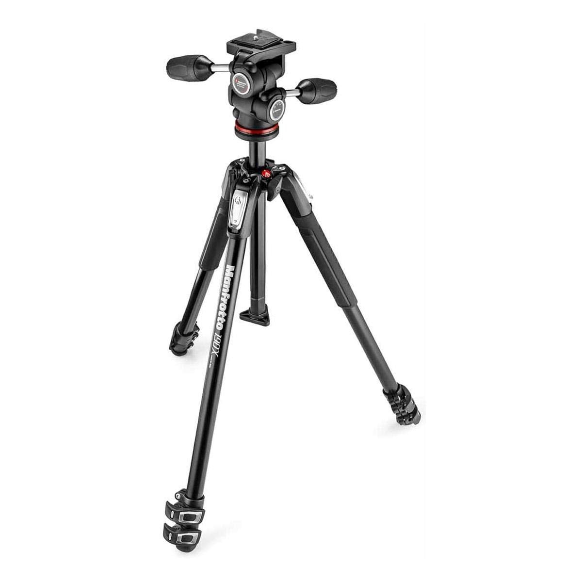 مانفروتو Manfrotto 190x 3section Aluminum Tripod With 804 Mk Ii 3way Pan Tilt Head