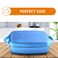 Bruntmor 2in1 Preseasoned Square Cast Iron Dutch Oven With Dual Handles Non stick Pan with Grill AllinOne Cookware Set Cast Iron Casserole Dish with Lid for Braising DishesWhale Blue
