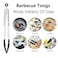 Hoship Kitchen Tongs Salad Tongs 9 inch Cooking Food Barbecue Silicone Tongs Grill Salad Ice Tongs Heat Resistant Food Grade 912 Black