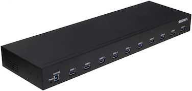 10 Port USB 31 Gen I Hub 5Gbps  19 Inch 1U Rack Mount