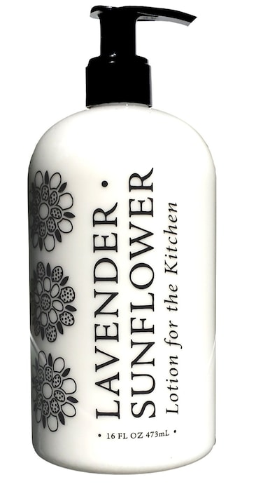 Greenwich Bay LAVENDER SUNFLOWER LOTION FOR THE KITCHEN Enriched with Shea Butter Cocoa Butter Virgin Olive Oil Sunflower and Lavender Oils 16 oz