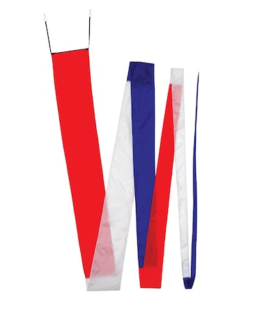 In the Breeze RedWhite  Blue Streamer Kite Tail 32 Long