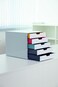 DURABLE Desktop Drawer Organizer VARICOLOR Mix 5 Compartments with Removable Labels 11 w x 14 d x 11375 h White  Multicolored 762527