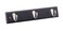 BIRDROCK HOME Modern 3 Hook Coat Rack  Black Finish  Satin Nickel Hooks