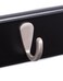 BIRDROCK HOME Modern 3 Hook Coat Rack  Black Finish  Satin Nickel Hooks