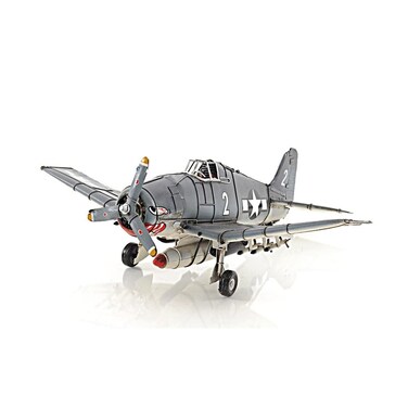 Old Modern Handicrafts Grumman F6F Hellcat Plane Model  Wall Dcor  140 Scale Model Metal  Exotic Wall Decoration for Home  Office  145 x 12 x 6 Inches