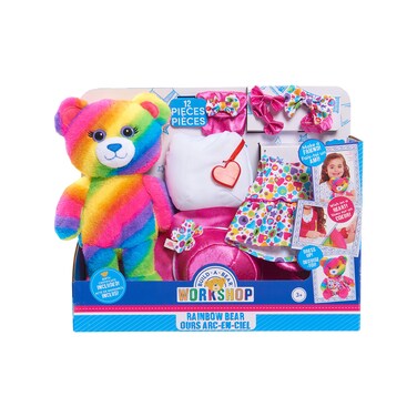 BUILD A BEAR Plush  Rainbow Bear
