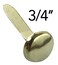Clipco Paper Fasteners Medium 34Inch Brass Plated 100Pack