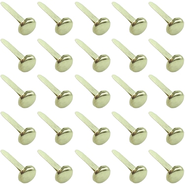 Clipco Paper Fasteners Medium 34Inch Brass Plated 100Pack