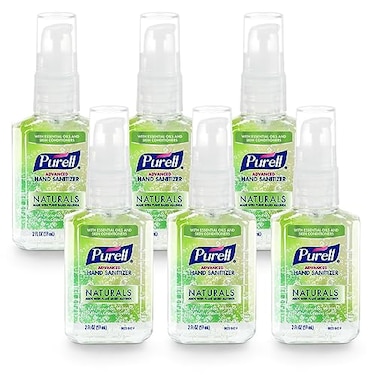 Purell Advanced Hand Sanitizer Naturals with Plant Based Alcohol Citrus scent 2 Fl Oz Travel Size Pump Bottle Pack of 6 962304EC