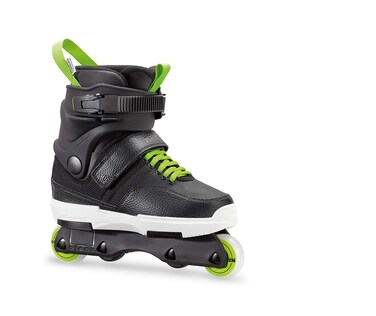 Rollerblade NJR Kids Size Adjustable Street Inline Skate Black and Green High Performance Inline SkatesJunior Size 35