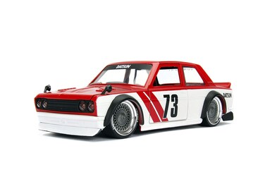 Jada Toys JDM Tuners 1973 Datsun 510 DIECAST Car 1 24 Scale RedWhite 72 Designer Series
