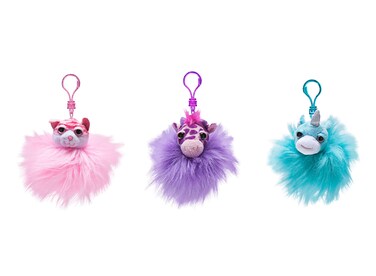 Russ Berrie Lil Peepers Clip Plush 3 Pack Twinkle Violet Tiara