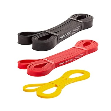 DynaPro  Power Resistance Bands Rubber Bands for Working Out Physical Therapy Pull Up Assistance and More SnapResistant Training Bands Yellow