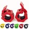 Hacuba Fitness 1 Inch Barbell Clamps  Quick Release Pair of Locking 1 Diameter Standard Bar Weight Plates Collar Clips for Workout Weightlifting Fitness Training Bodybuilding Red