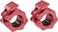 Hacuba Fitness 1 Inch Barbell Clamps  Quick Release Pair of Locking 1 Diameter Standard Bar Weight Plates Collar Clips for Workout Weightlifting Fitness Training Bodybuilding Red
