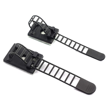 Maxmoral 40pcs Adjustable Cable Tie SelfAdhesive Mount Base Wire Fixer SelfLocking Clamp for Wire Management 2 Sizes Assorted Cable Organizer Large and Small Black
