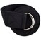8Foot Cotton Yoga Strap with Metal DRing by Crown Sporting Goods Black
