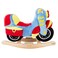 Happy Trails Rocking Motorcycle Toy  Kids Plush Stuffed Ride On Wooden Rocker and Handles  Fun for Boys Girls Toddlers