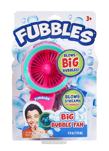 Little Kids Fubbles Biggest Bubbles Fan for Kids Creates 10X Larger Bubbles Includes 4oz of Bubbles PinkTeal