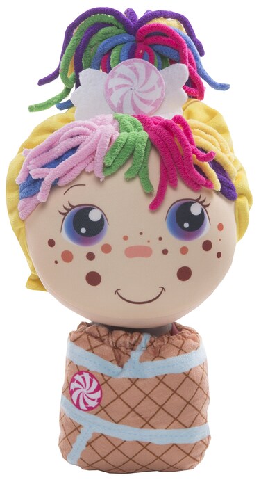 Flip Zee Girls Zandy Candy 2in1 Plush Doll by Jay at Play  Perfect Soft  Squeezable Toy Instantly Switches from 12in Baby to 18in Big Girl Surprise