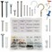 Qualihome Household Repair and Hanging Kit Screws Nails Wall Anchors Cup Hooks Picture Hangers Push Pins and More