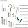 Qualihome Household Repair and Hanging Kit Screws Nails Wall Anchors Cup Hooks Picture Hangers Push Pins and More