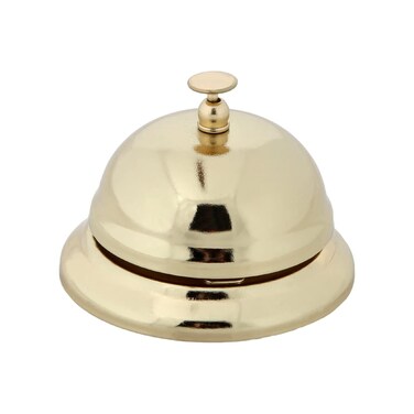 HOMEX HotelStyle Call Bell Service Bell for Reception Desks Classroom Tables Restaurant Counters and Homes Gold Bell for Offices