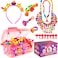 630pcs Pop Beads Jewelry Making Kit for Kids Snap Beads Kit for Toddlers Arts Crafts DIY Hairband Necklace Bracelet Ring Beads Creativity Toys for 3456789 Year Old Girls