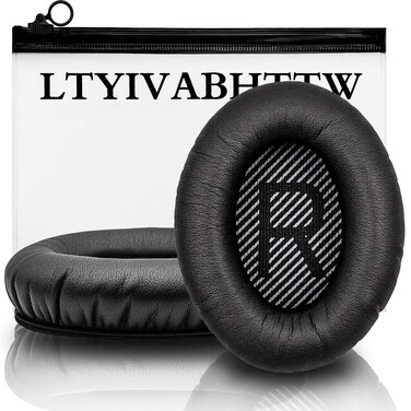 Replacement Ear Pads Compatible QuietComfort 2 QC2 QC15 QC25 QC35 AE2 AE2i AE2w Headphones Black