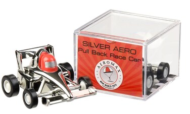 Aeromax Silver Aero Pull Back Race Car