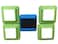 KLB Sport 16 x 16 Adjustable Workout Aerobic Stepper in Fitness  Exercise W4 Risers Blue  Green