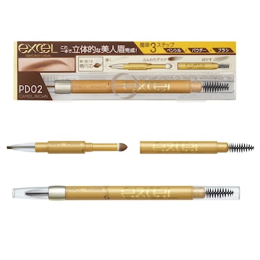 EXCEL Powder  Pencil Eyebrow PD02 Camel Brown