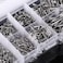 800pcs M2 Screw Assortment Kit M2 Cross Drive Flat Head SelfTapping Screws  NickelPlated Carbon Steel Wood Screws Kit Woodworking Fastener with Box 4mm20mm