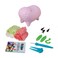 ORB The Factory Fluffables Kiwi Arts  Crafts PinkGreenWhite 575 x 2 x 6