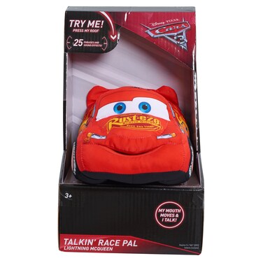 Just Play Cars 3 Talking Race Pals Lightening McQueen Plush