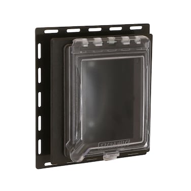 TayMac MR420CZ 1Gang Recessed Enclosure Extra Duty 6in1 Nonmetallic Weatherproof inUse Cover HorizontalVertical Bronze