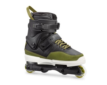 Rollerblade NJ Pro Unisex Adult Street Inline Skate Black and Army Green Premium Inline Skates 8