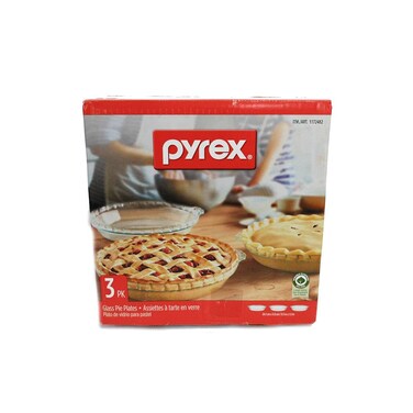 Pyrex  Glass Pie Plates  3 Pack 95 inchex x 15 inches
