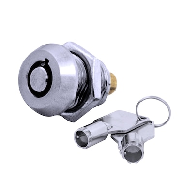 FJM Security 2615BKA Miniature Tubular Push Locks with Chrome Finish Keyed Alike  1 Pack