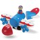 Make  Break Magnetic Airplane  Buildable Wooden Plane Toy with Pilot Wings Propellers Wheels and Other Magnet Parts  DIY Construction Model Playset Building Toys  Break Apart Jet