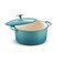 Tramontina Enameled Cast Iron Covered Dutch Oven 55Quart Medium Blue 80131036DS