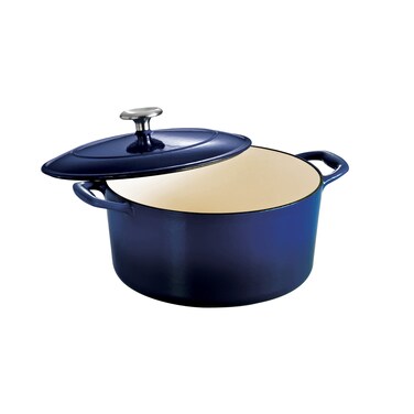 Tramontina Enameled Cast Iron Covered Dutch Oven 55Quart Medium Blue 80131036DS